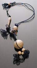 Load image into Gallery viewer, Magna-Lace & Raku Ceramic Necklace