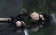 Load image into Gallery viewer, Magna-Lace & Raku Ceramic Necklace
