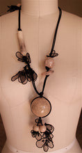 Load image into Gallery viewer, Magna-Lace & Raku Ceramic Necklace