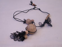 Load image into Gallery viewer, Magna-Lace & Raku Ceramic Necklace