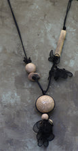 Load image into Gallery viewer, Magna-Lace & Raku Ceramic Necklace