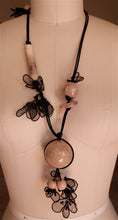 Load image into Gallery viewer, Magna-Lace &amp; Raku Ceramic Necklace
