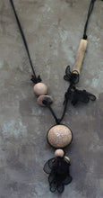 Load image into Gallery viewer, Magna-Lace &amp; Raku Ceramic Necklace
